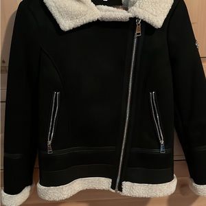 Calvin Klein faux shearling bomber jacket